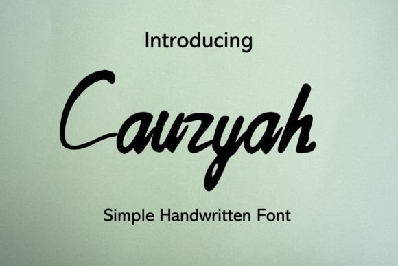 Cauzyah: A Handwritten Font That Feels Like a Quiet Conversation