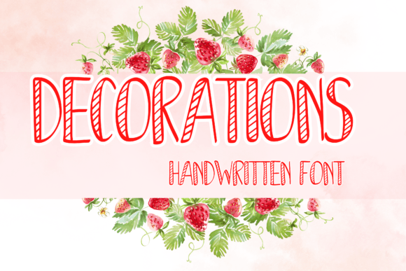 Decorations Handwritten Font for Warm, Personal Craft Projects