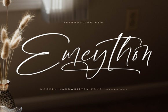 Emeython: A Script Font That Elevates Campaign Headlines