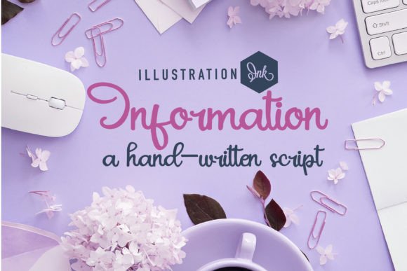 Information Font: A Whimsical Yet Refined Handwritten Typeface