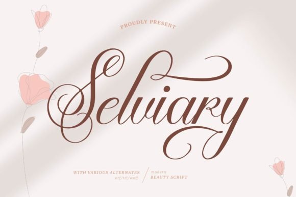 Selviary: A Refined Script Font for Small Business Branding