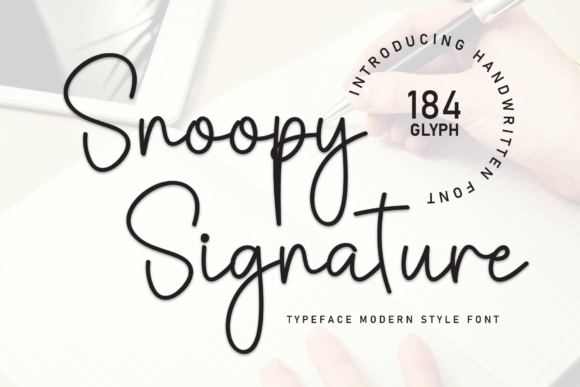 Snoopy Signature: A Refined Script Font for Digital Branding